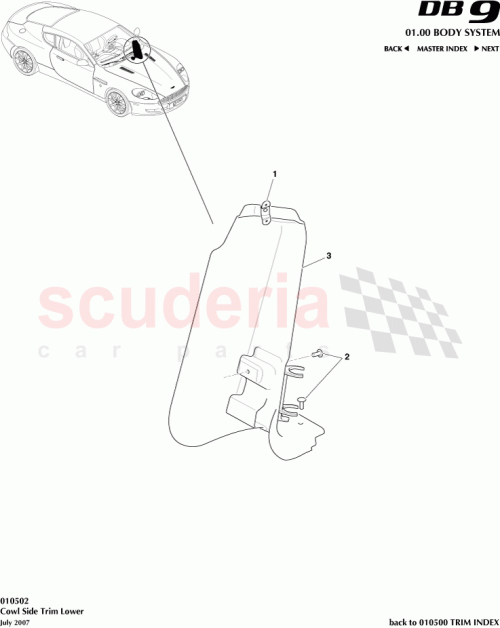 Part Diagram for Aston Martin 4G4302348AGW