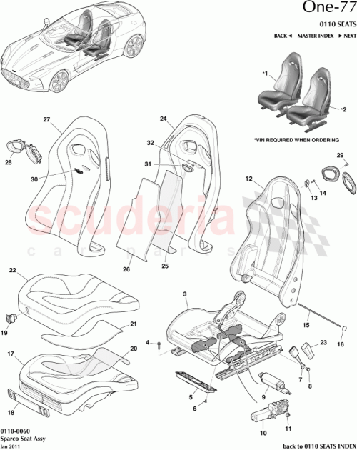Part Diagram for Aston Martin 4G43-6021-AB