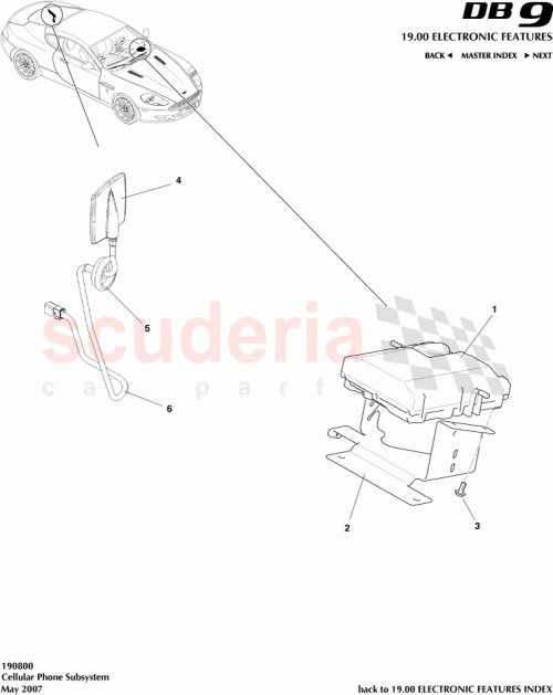 Part Diagram for Aston Martin 4G43-37-10764