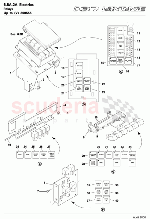Part Diagram for Aston Martin 69-122330-AB