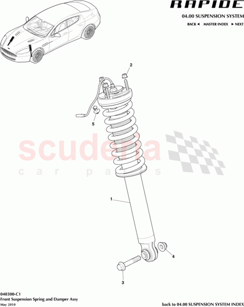 Part Diagram for Aston Martin AD43-18B036-AD