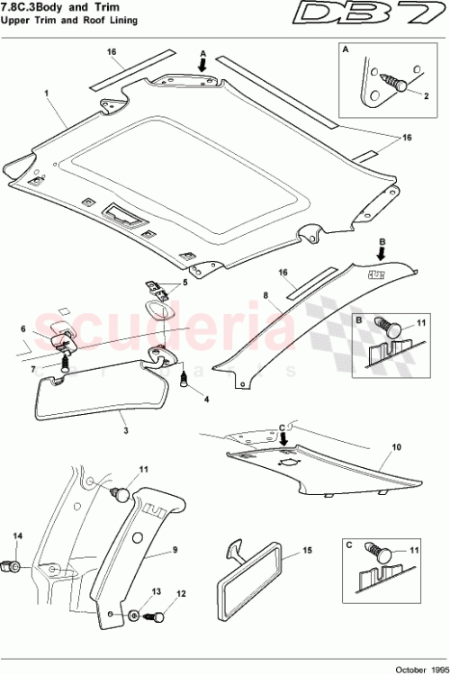 Part Diagram for Aston Martin 83-82824