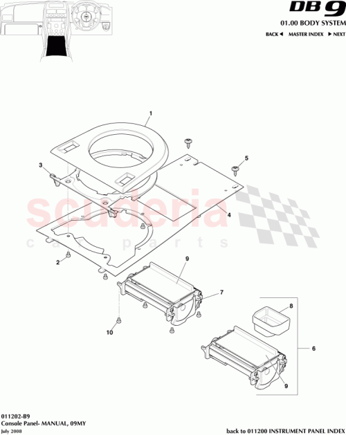 Part Diagram for Aston Martin 4G43045A67JA