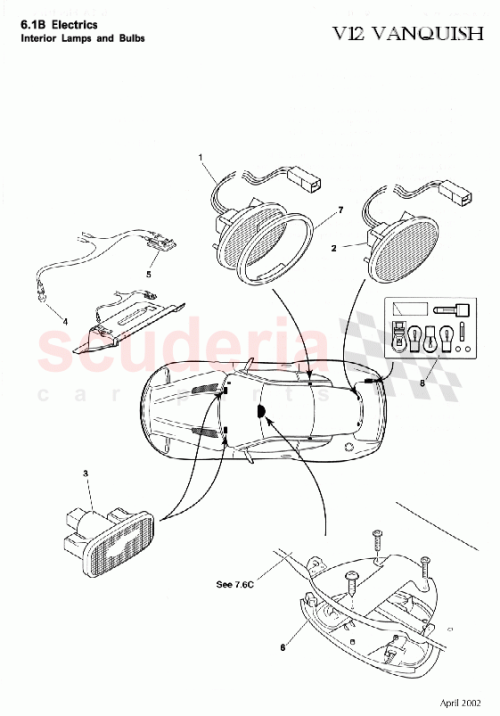 Part Diagram for Aston Martin 1R12-37-10207