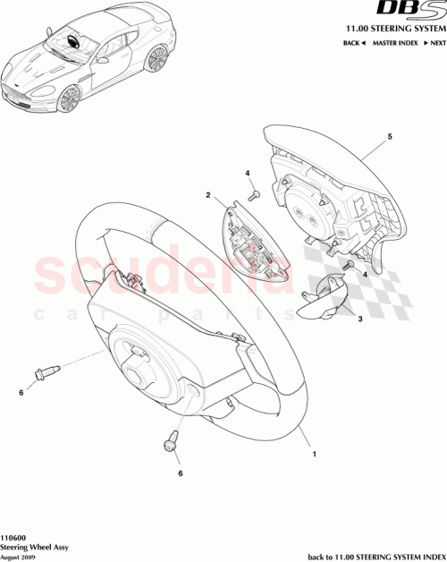 Part Diagram for Aston Martin 8D33-3600-DCW
