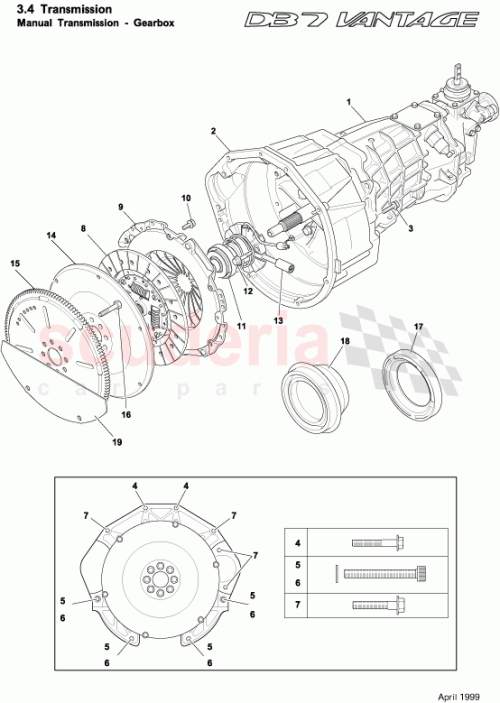 Part Diagram for Aston Martin 700224