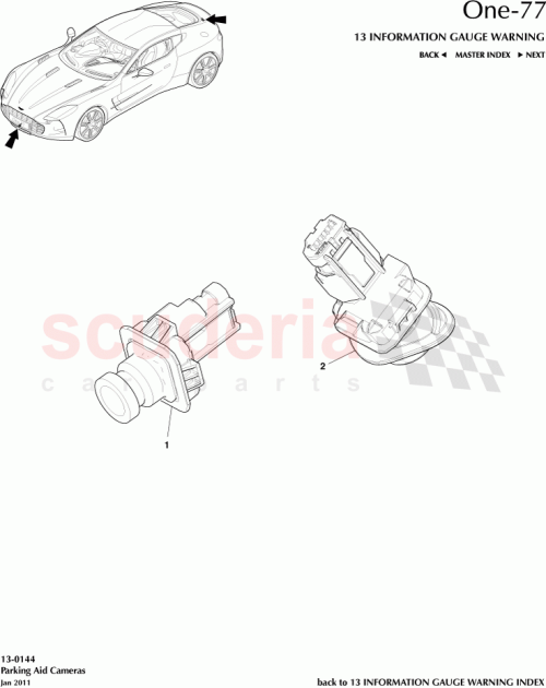 Part Diagram for Aston Martin AY93-19G490-BA