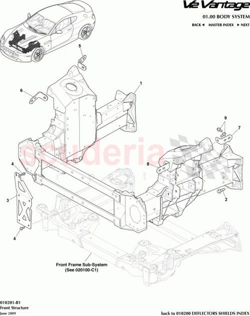 Part Diagram for Aston Martin 9G33-CSA01-AA