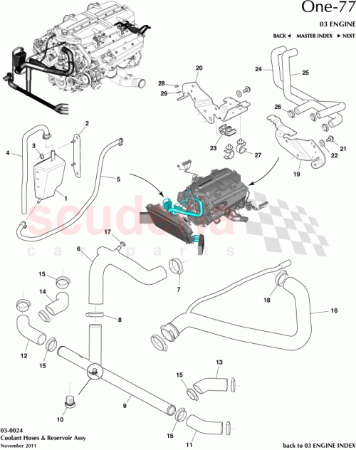Part Diagram for Aston Martin 12023-03-8076-AD