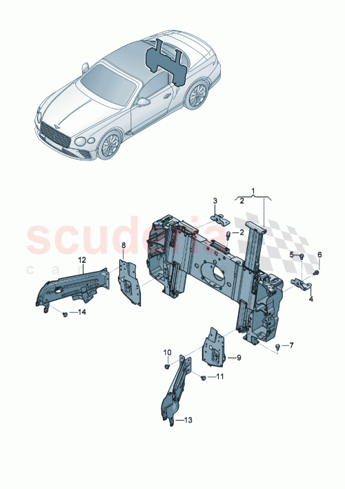 Part Diagram for Bentley 3SD813231B