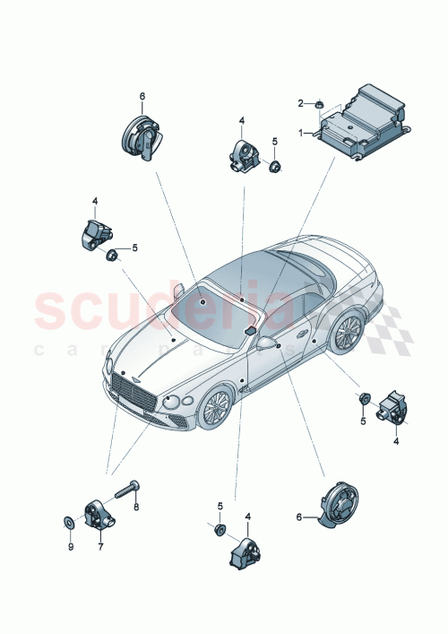 Part Diagram for Bentley 975959655B