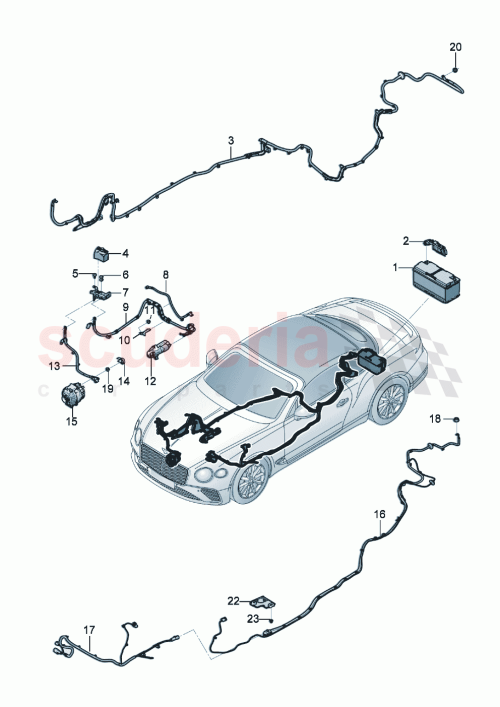 Part Diagram for Bentley 3SD915405B