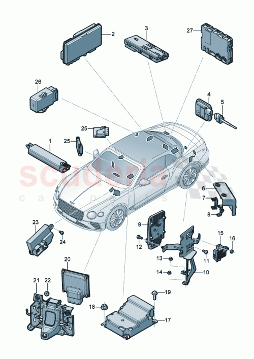 Part Diagram for Bentley 971907553BE