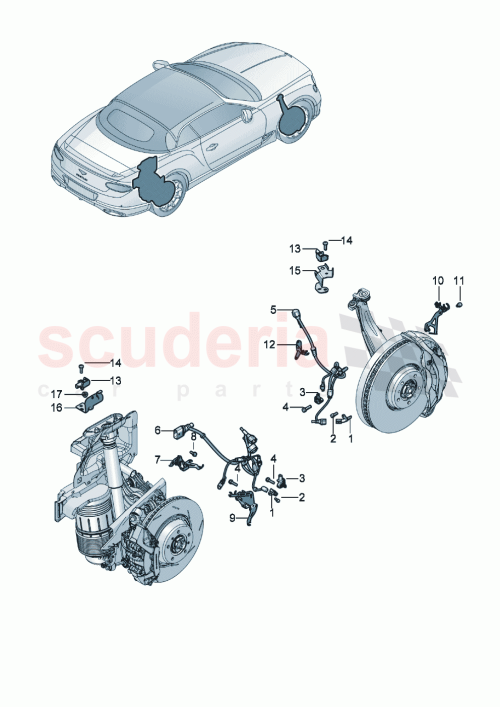 Part Diagram for Bentley 971907175E