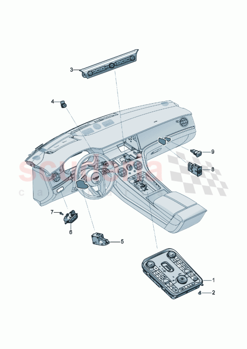 Part Diagram for Bentley 3SA941531F