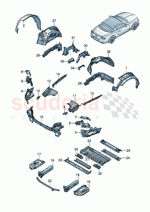 Part Diagram for Bentley 3SD813425A