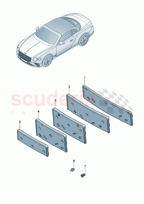 Part Diagram for Bentley 3SD 807 287 F