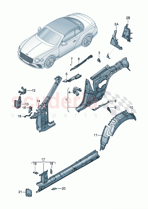 Part Diagram for Bentley 3SD809411J