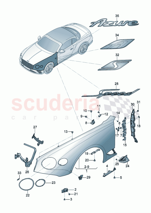 Part Diagram for Bentley 36A853688AN