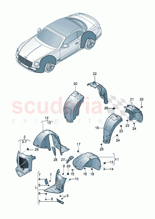 Part Diagram for Bentley 3SD201181A