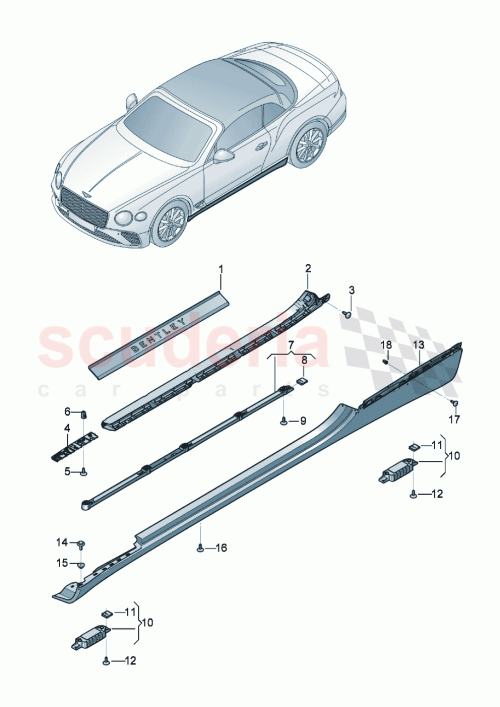 Part Diagram for Bentley 3SD853537P