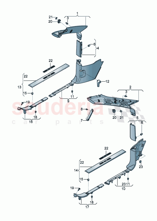Part Diagram for Bentley 3SD867720BM
