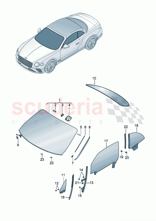 Part Diagram for Bentley 3SD845298L