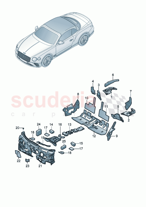 Part Diagram for Bentley 3SD868509A