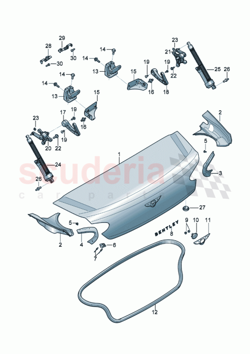 Part Diagram for Bentley 3SD827025T