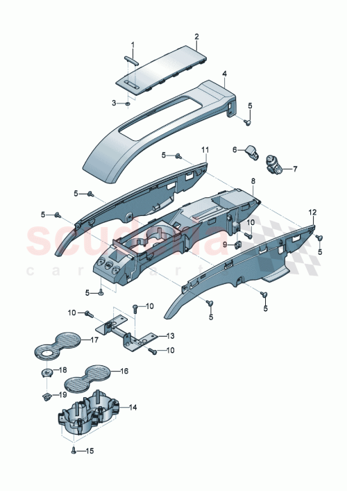 Part Diagram for Bentley 3SD 885 274 A