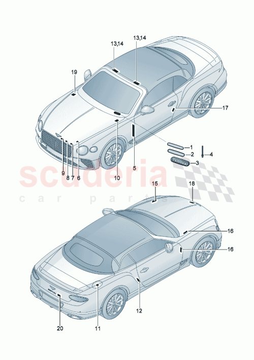 Part Diagram for Bentley 3SA010012D