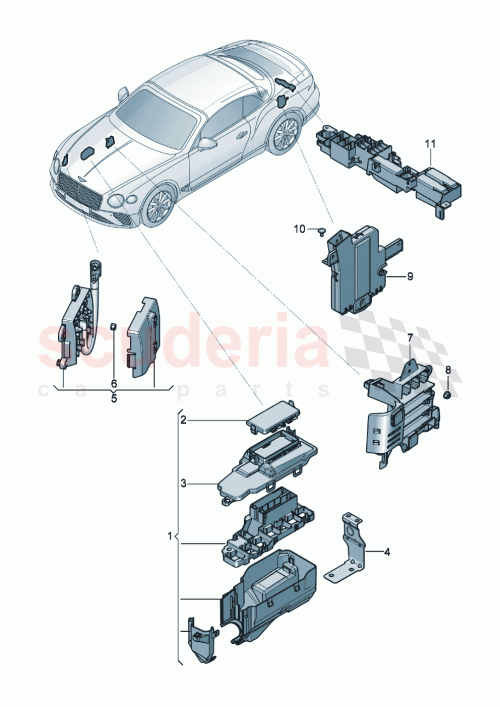 Part Diagram for Bentley 3SA971813A