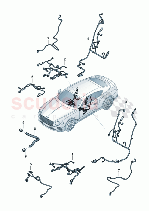 Part Diagram for Bentley 3SD971370K