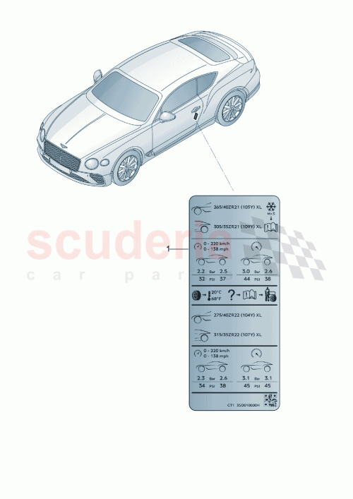Part Diagram for Bentley 3SD010000GS
