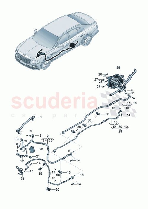 Part Diagram for Bentley 3SE260705C