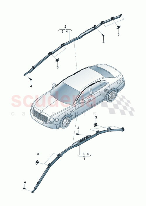 Part Diagram for Bentley 3SE880742E