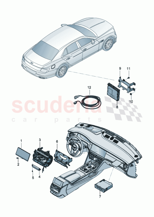 Part Diagram for Bentley 3SD 035 480 B