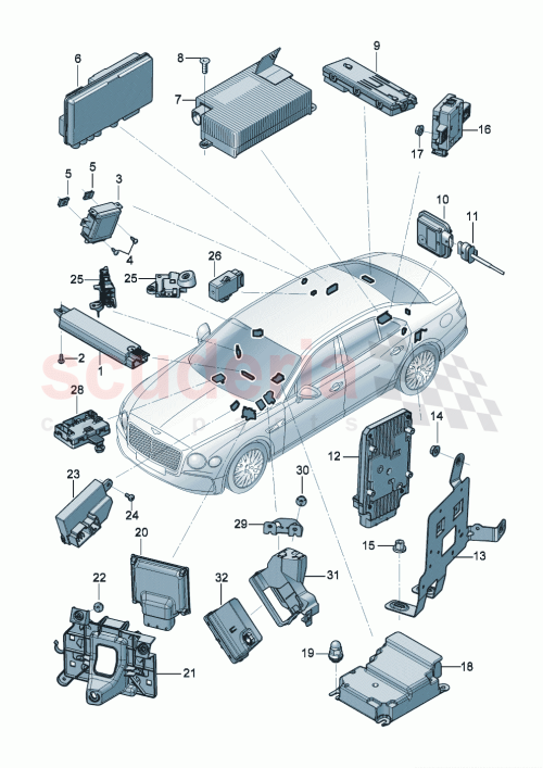 Part Diagram for Bentley 971965557A