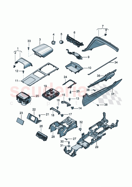 Part Diagram for Bentley 3SE864209N