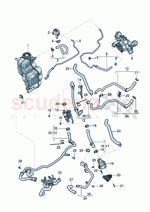 Part Diagram for Bentley 971907624A
