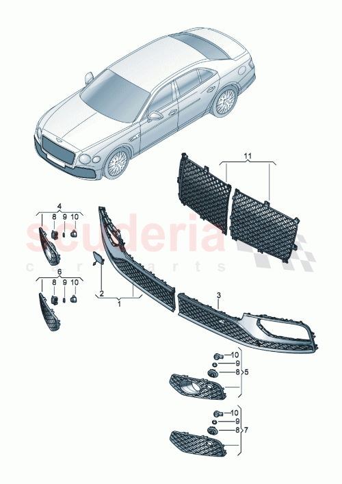 Part Diagram for Bentley 3SE807647BJ