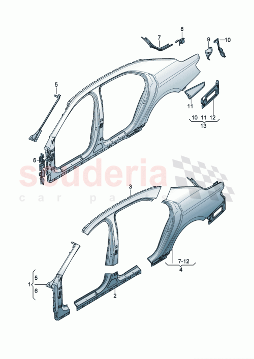 Part Diagram for Bentley 3SE898621E