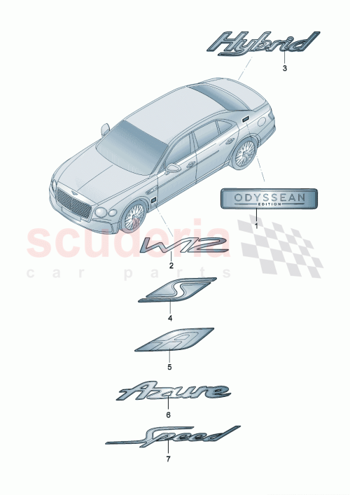 Part Diagram for Bentley 36A853688AG