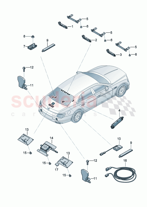 Part Diagram for Bentley 3SE971067EH