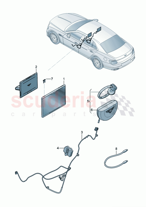 Part Diagram for Bentley 3SE970732H