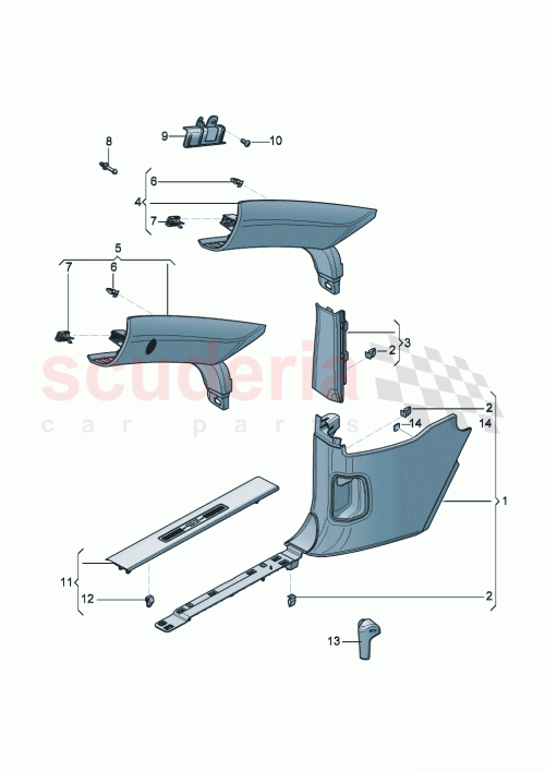 Part Diagram for Bentley 3SE867720AA