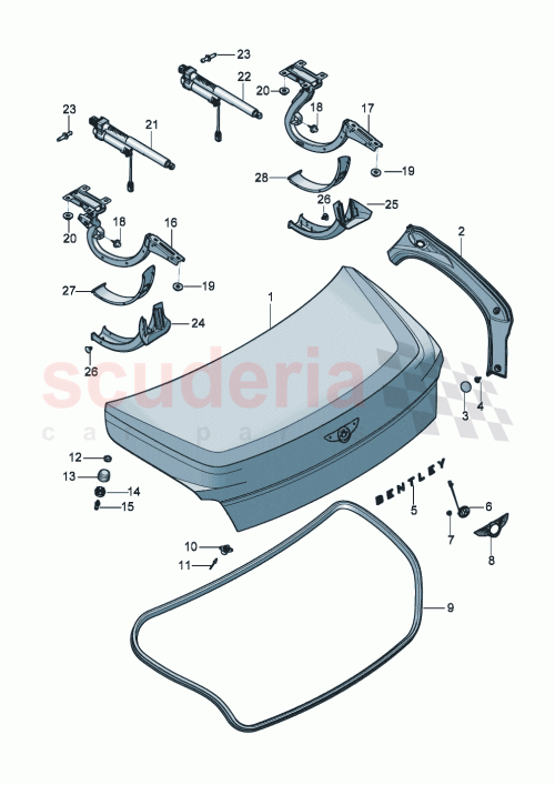 Part Diagram for Bentley 3SE853595C