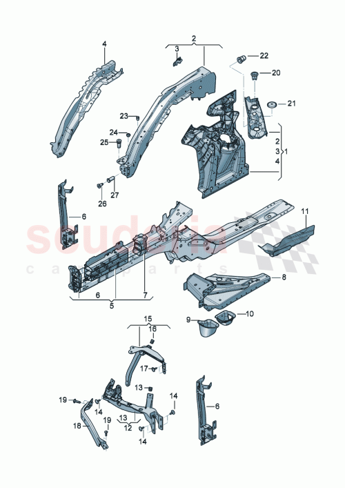 Part Diagram for Bentley 3SD821131F