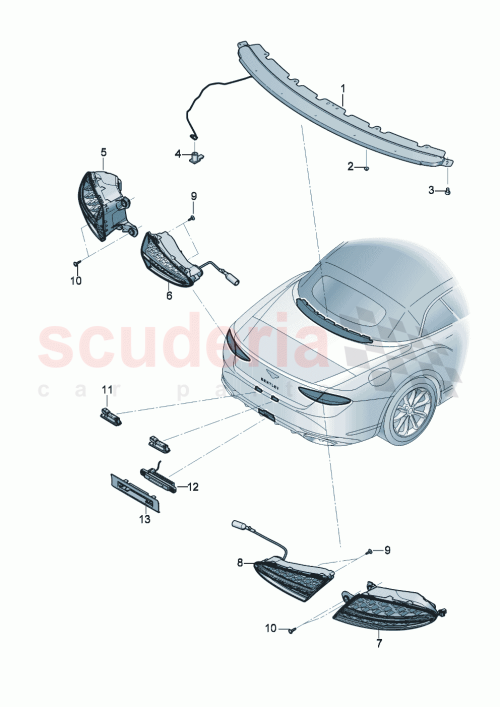 Part Diagram for Bentley 3SD945095L