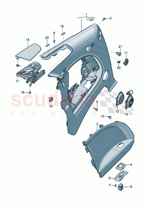 Part Diagram for Bentley 3SD 868 599 C
